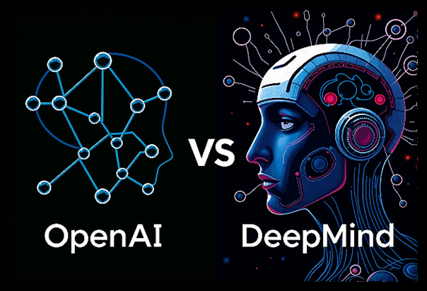 Graphic comparison: OpenAI vs. DeepMind.