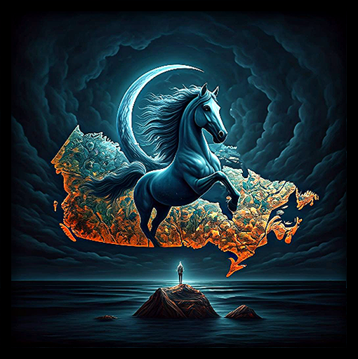 Illustration of the Year of the Horse in the lunar calendar.