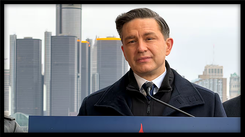 Portrait of Canadian politician Pierre Poilievre.