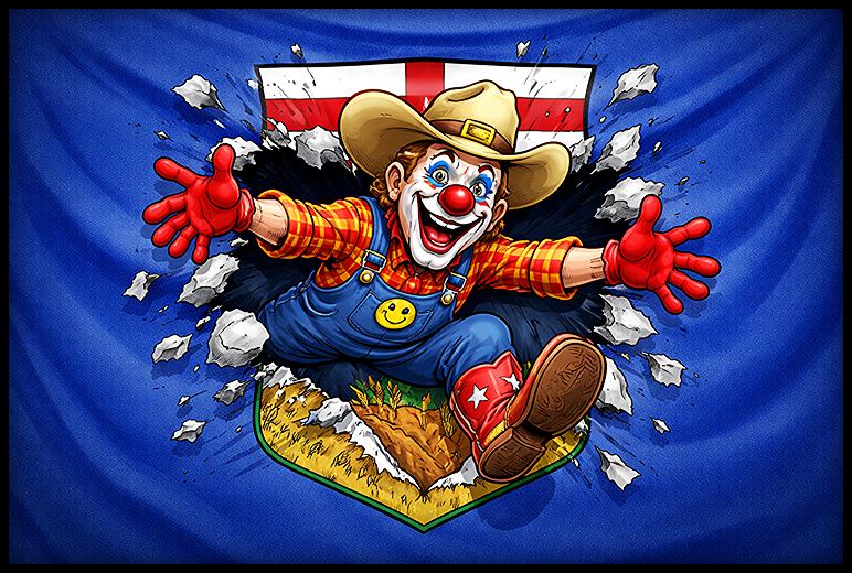 Meme featuring the Alberta Separation Flag.