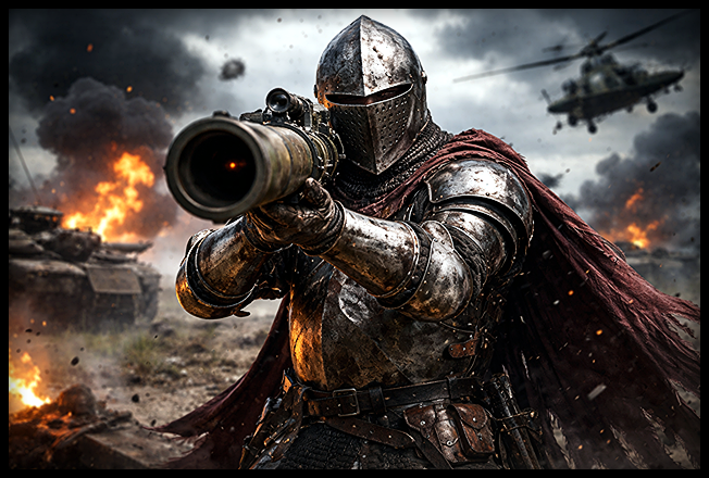 Illustration of a medieval knight.